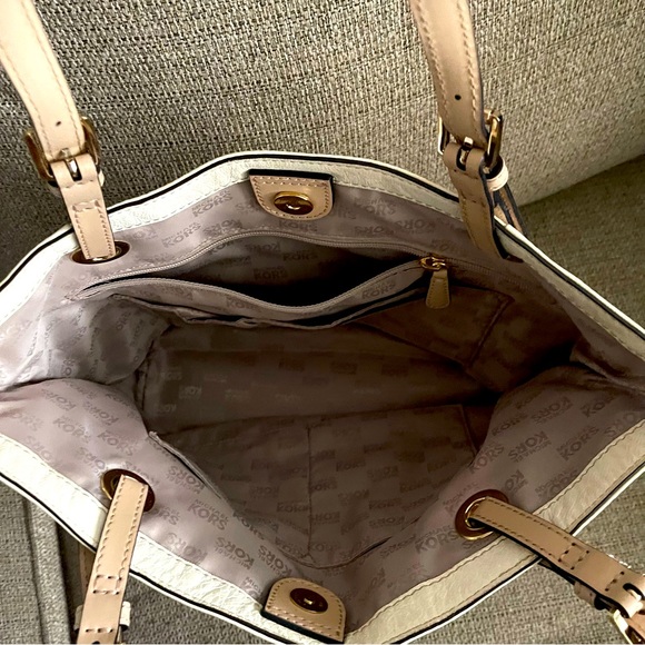 Michael Kors white leather tote bag - Picture 3 of 7